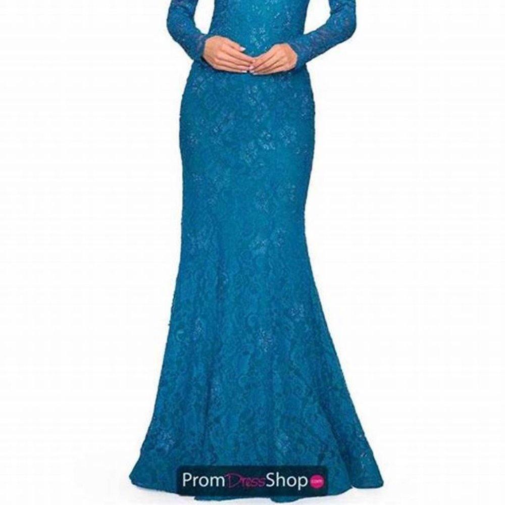 Backless Off Shoulder Gown - Picture 2 of 13
